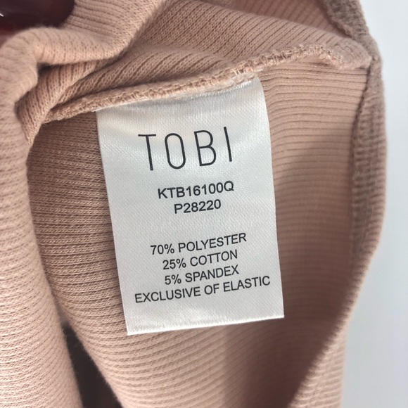 Tobi Jen lace up nude ribbed bodysuit m - Picture 4 of 4